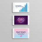 List of parenting resources including e-books and guides on a white background