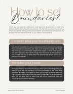 Instructions on how to set boundaries with text on a white background