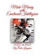 Book cover with abstract art and text about emotional intelligence and money-making skills.