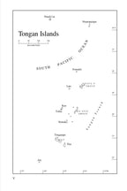 Map of the Tongan Islands in the South Pacific Ocean