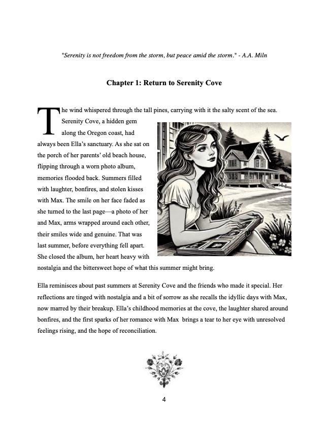 Serenity Cove (Romantic Fiction 31 pages - examples shown)