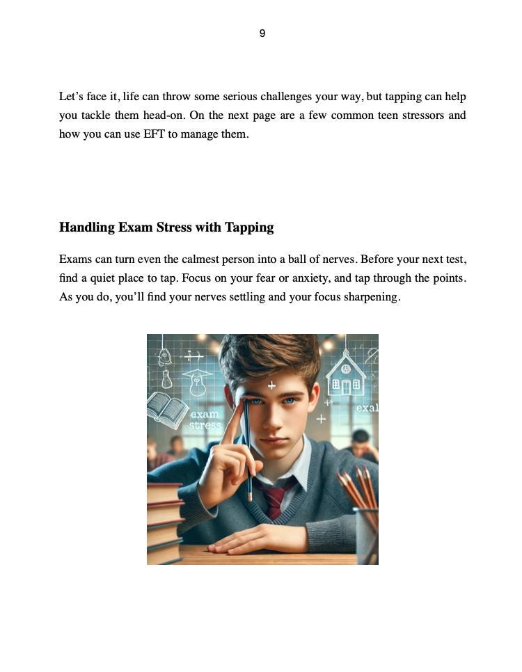 Calming Tapping Technique E-Book for Teens