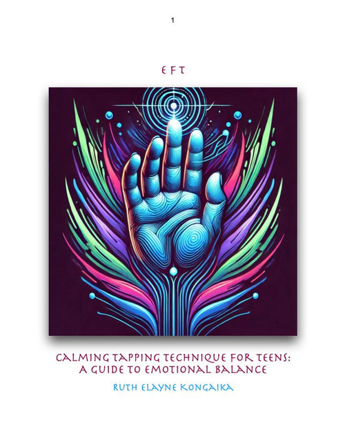 Book cover with colorful design and text about EFT for teens on a white background