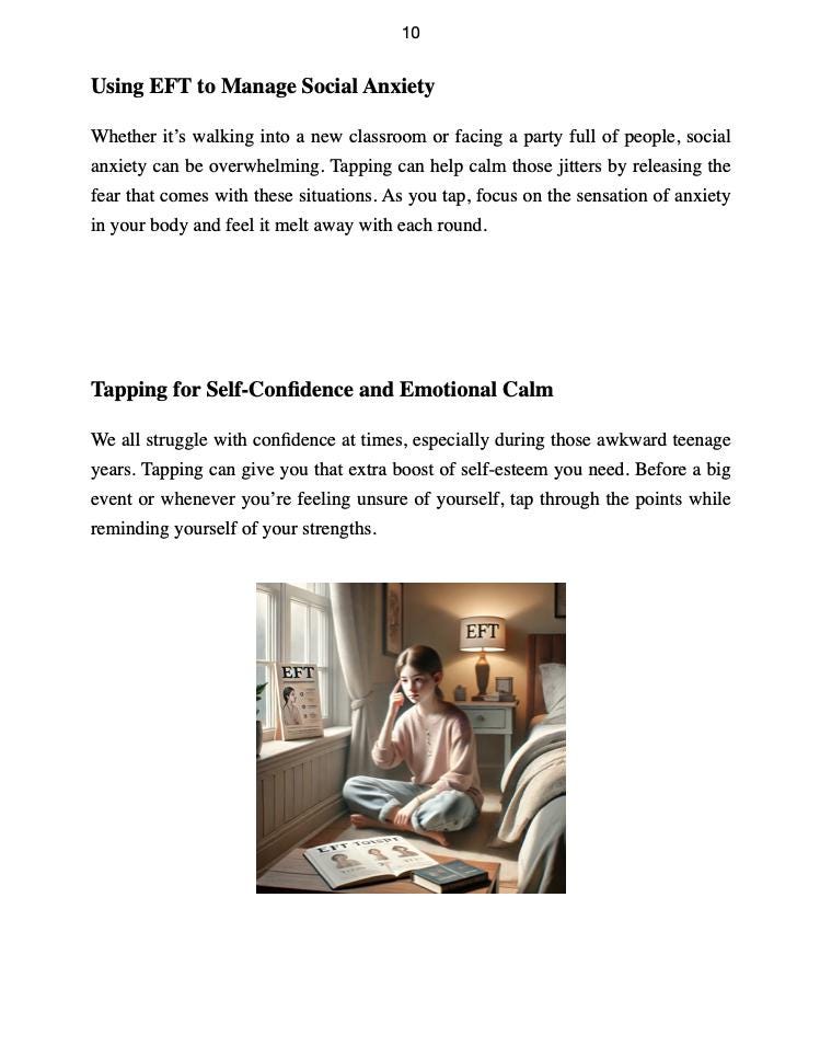 Calming Tapping Technique E-Book for Teens